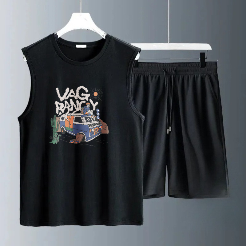 Summer Knit Clothing - Herren-Tanktop-Sets 2026 Sommer Schnelltrocknende Strand- und