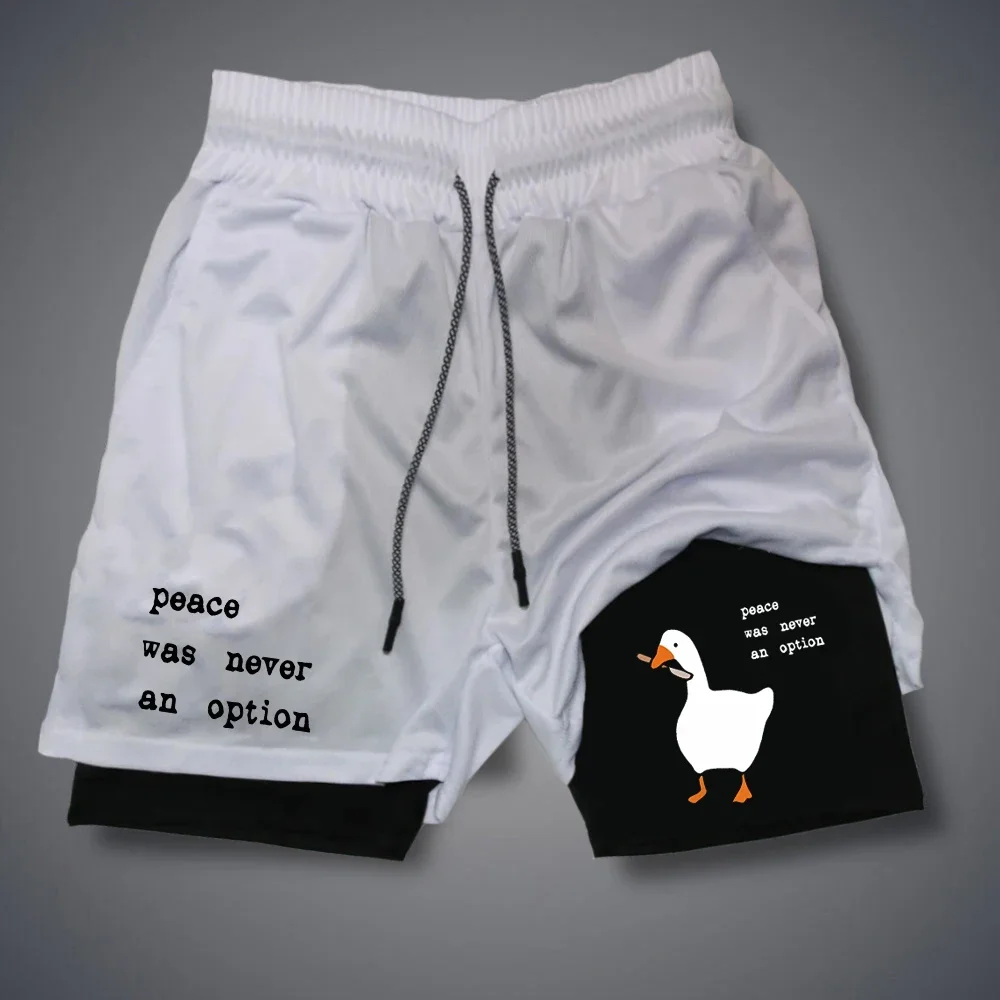 Summer Duck Clothing - Cartoon-Enten-Print Herren-Shorts Sommer Doppellagige Buchstaben-Print Shorts