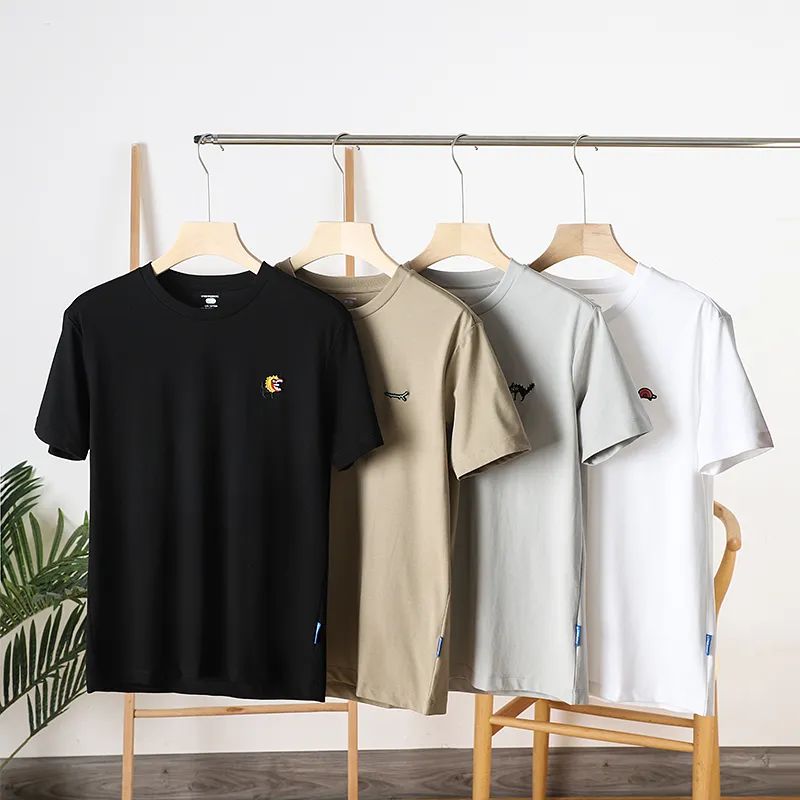 Summer Clothing Staples - DuPont-Technologie, langstapelige Baumwolle, Rundhalsausschnitt, kurzärmeliges T-Shirt,