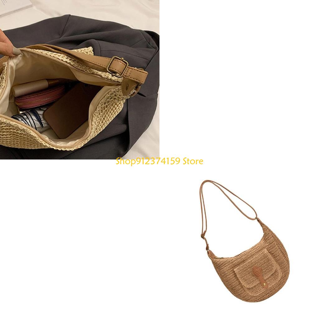 Beach Bag Straw - G5AE Frauen Stroh Strand Tasche Einfache