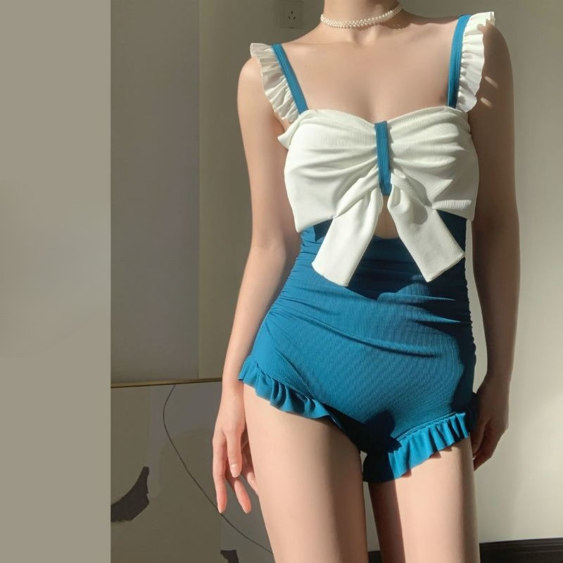 Swimsuit One Piece - Niedlicher Badeanzug mit Schleifendetail für Damen,