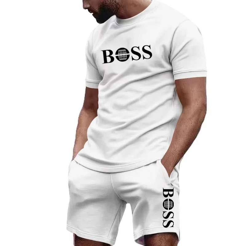 Summer Clothing Trend - Herren Zweiteiliges Sportbekleidungsset Kurzarm-T-Shirt und Hose