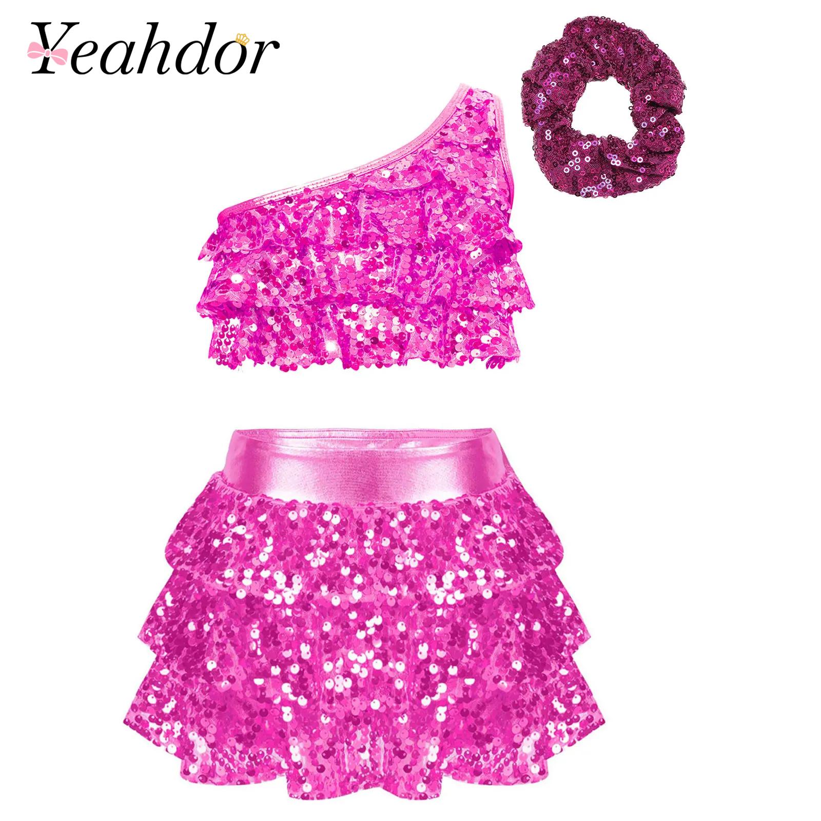 Summer Clothing Girl - Kinder Mädchen Glänzende Pailletten Latin Jazz