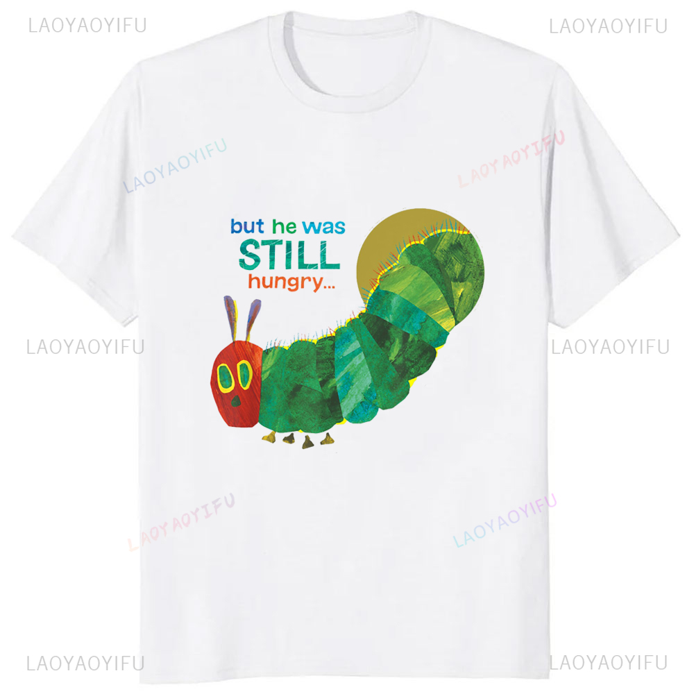 Summer Clothing Cartoon - Lustige Cartoon-Grafik die sehr hungrige Raupe