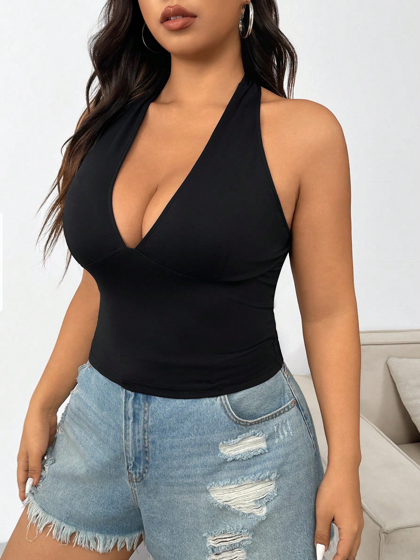 Neue Mode Einfarbiges Plus-Siz – Summer Clothing Plus Bewertung und Preis