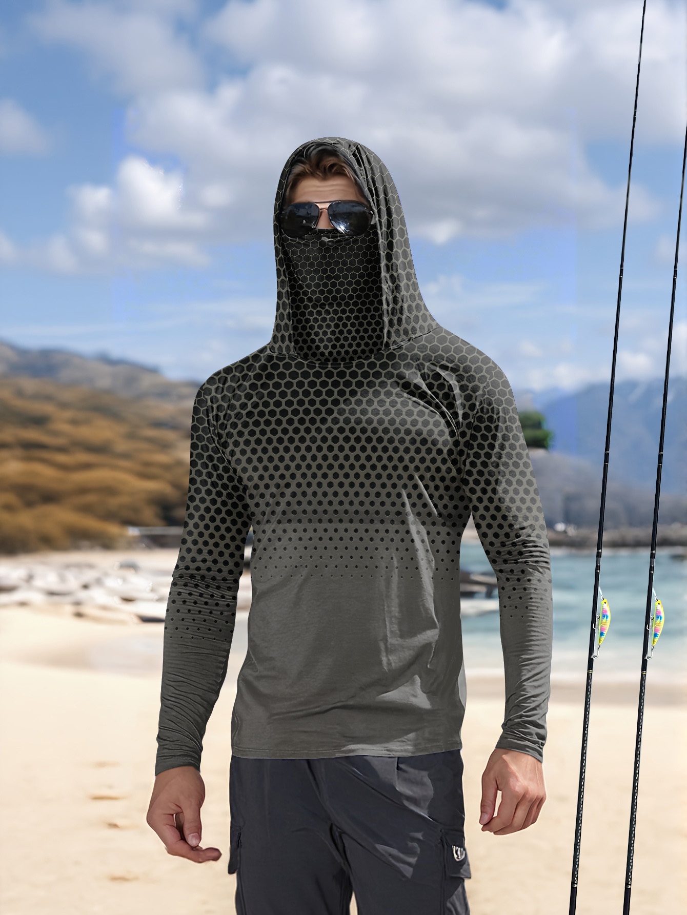 Herren Angelhemd mit Kapuze, L – Summer Knit Clothing Bewertung und Preis