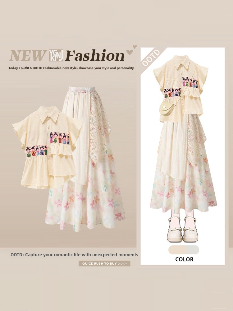 Sommerliches Damen-Set mit Car – Summer Clothing Cartoon Bewertung und Preis
