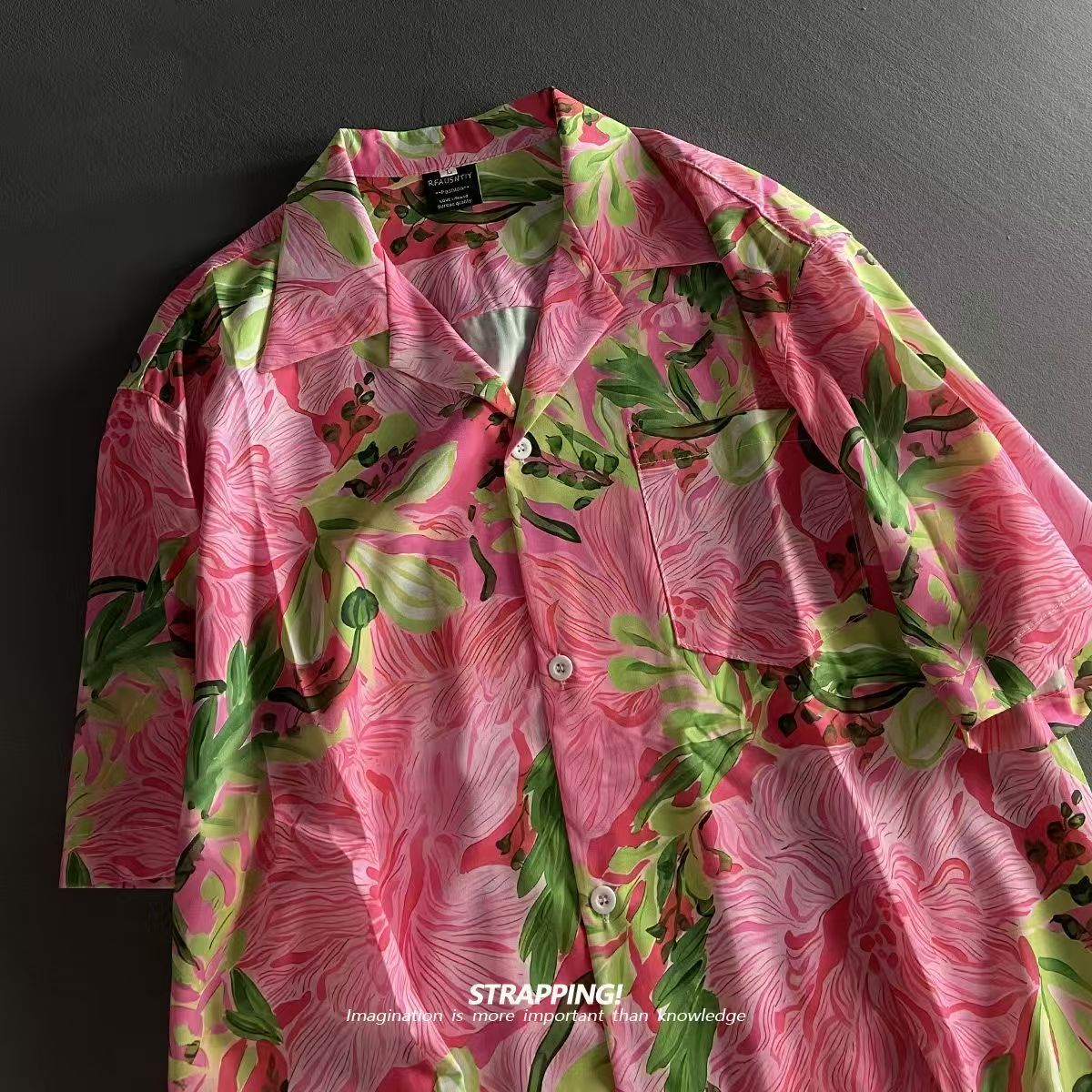 Rosa Graffiti-Blumenmuster, ku – Summer Clothing H&M Bewertung und Preis