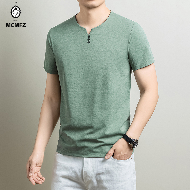 Herren Basic Henley T-Shirt au – Summer Clothing Trend Bewertung und Preis