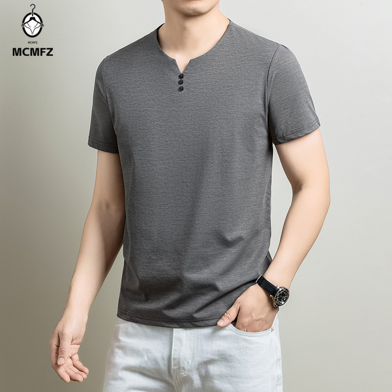 Herren Basic Henley T-Shirt au – Summer Clothing Trend Bewertung und Preis