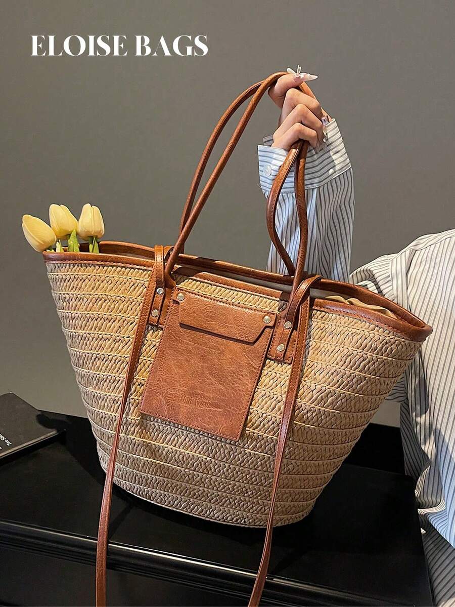 Modische gewebte Tragetasche m – Beach Bag Straw Bewertung und Preis