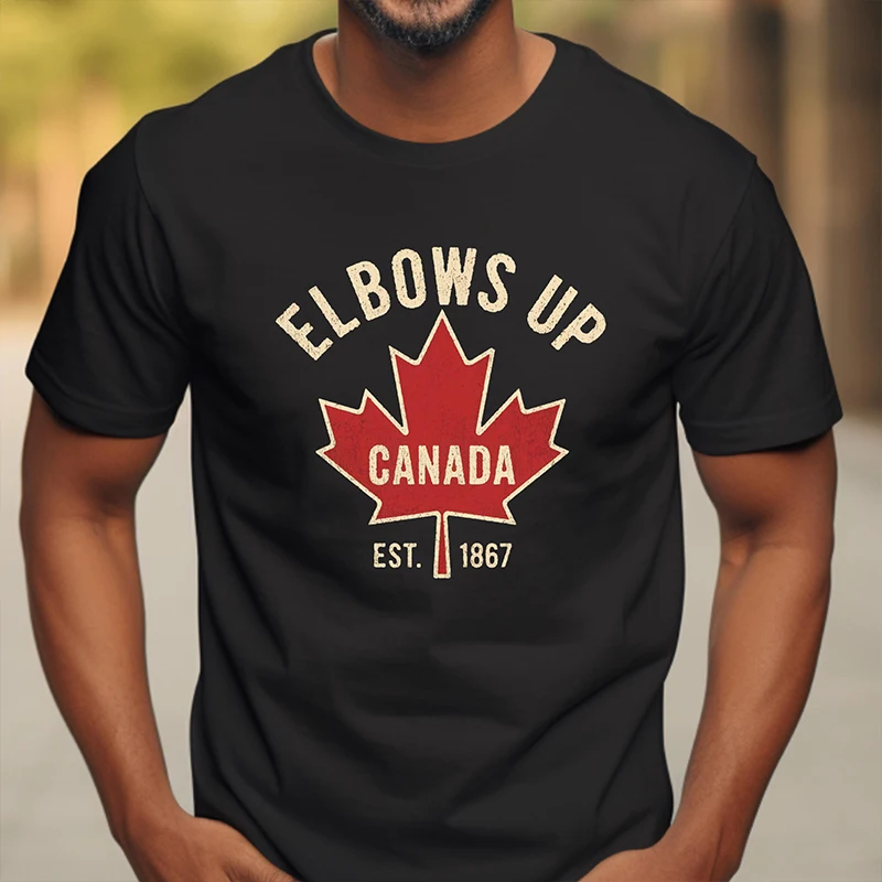 Elbows Up Canada T-Shirt für M – Summer Clothing Women Canada Bewertung und Preis