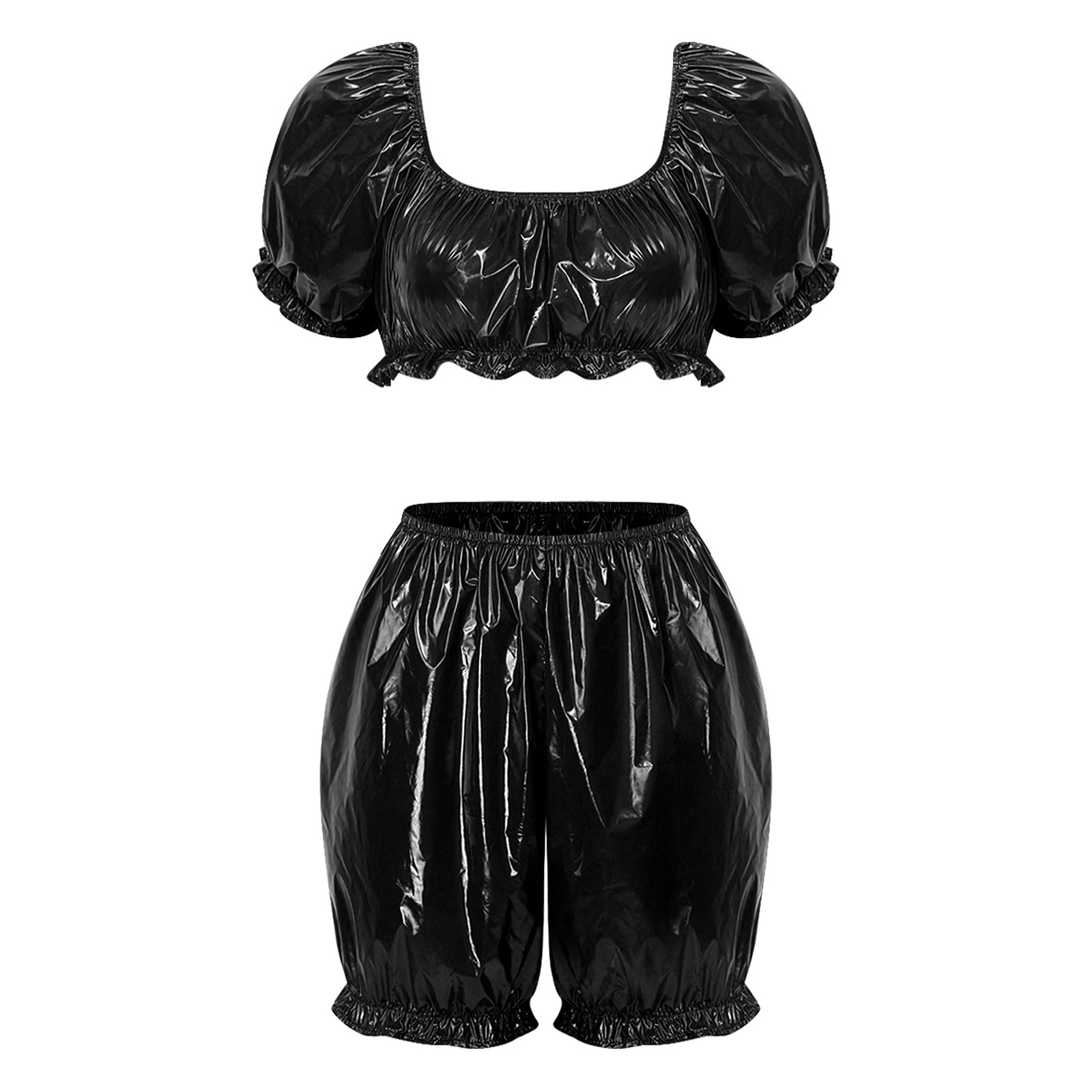 Damen Wet-Look PU-Leder Clubwe – Summer Clothing For Petite Women Bewertung und Preis