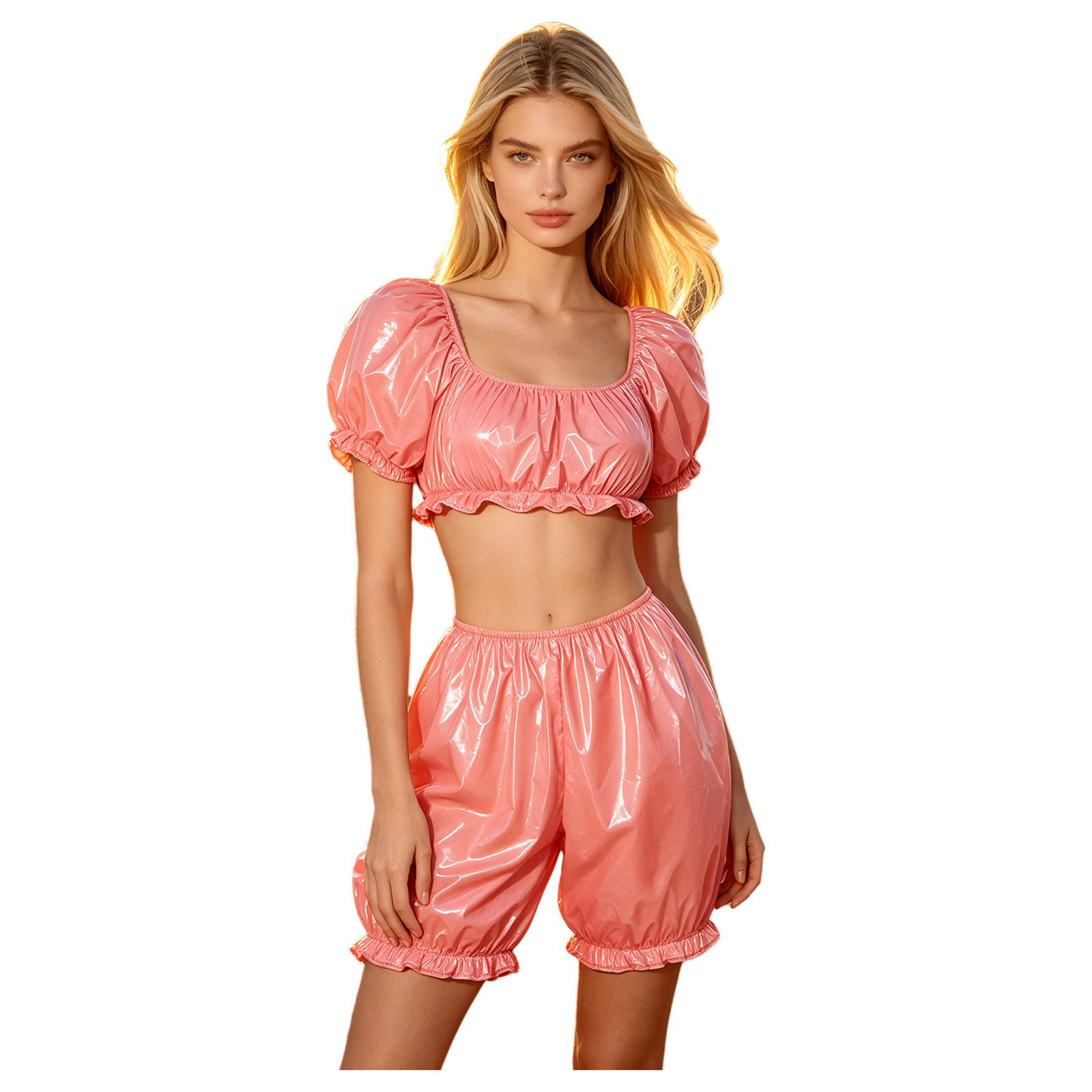 Damen Wet-Look PU-Leder Clubwe – Summer Clothing For Petite Women Bewertung und Preis