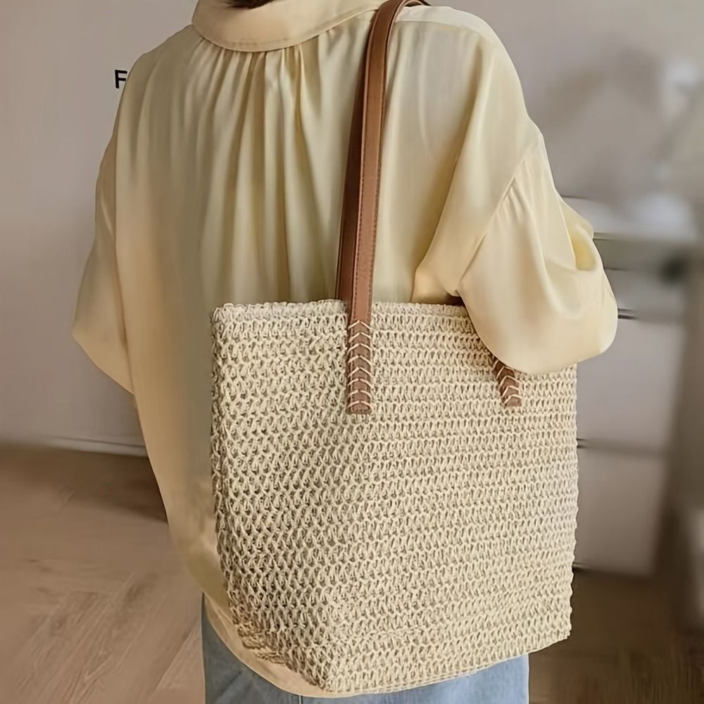 Niedliche Einfarbige Gewebte S – Beach Bag Straw Bewertung und Preis