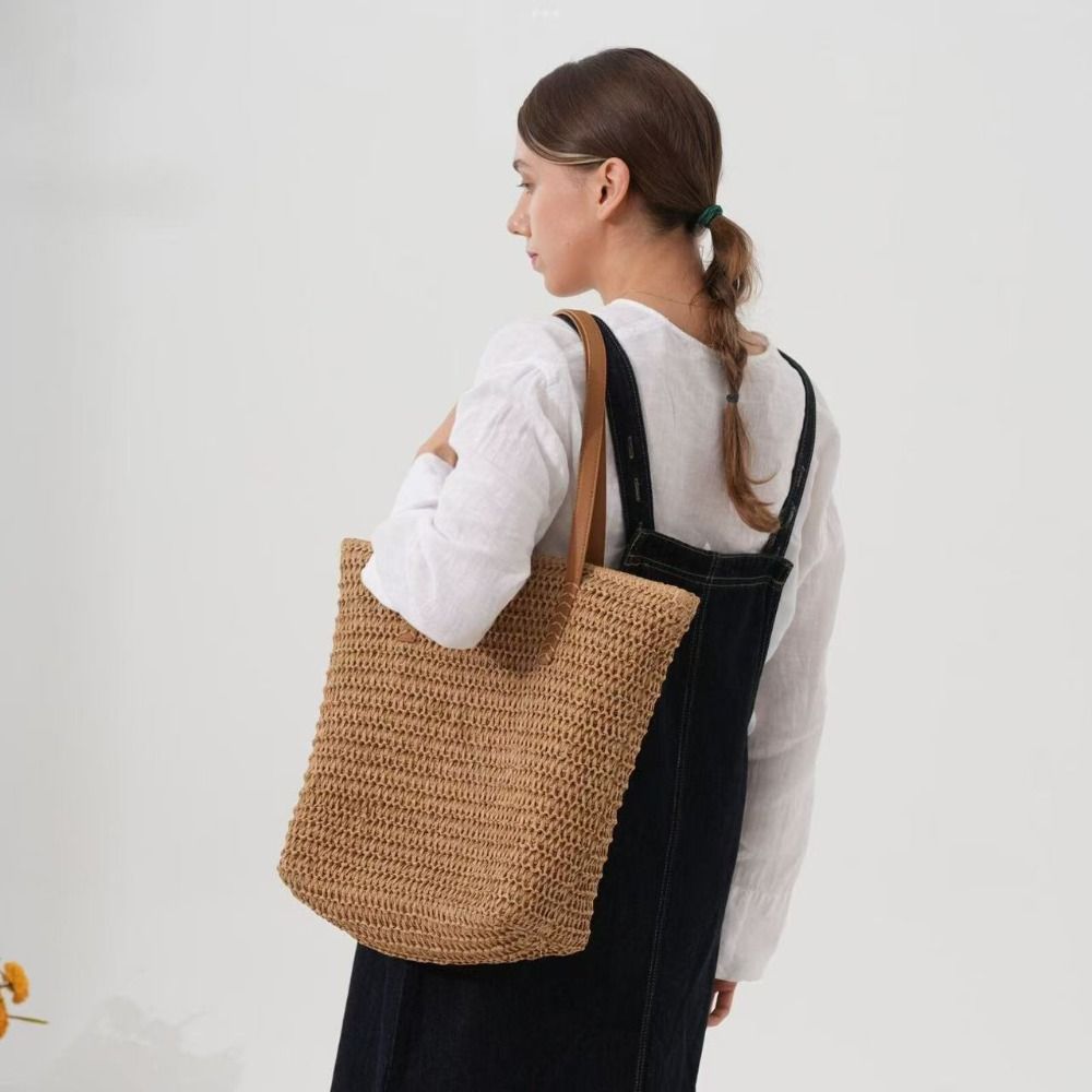 Niedliche Einfarbige Gewebte S – Beach Bag Straw Bewertung und Preis