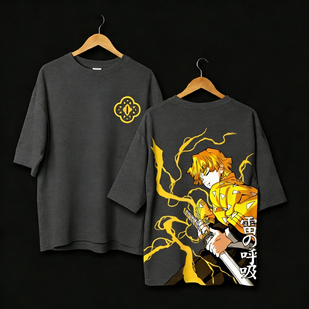 Übergrößes Demon Slayer Anime  – Summer Clothing Styles Men Bewertung und Preis