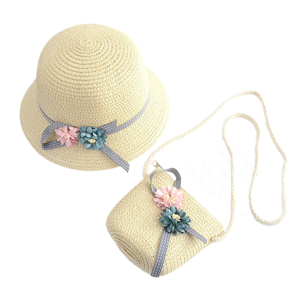 1 Set Mädchen Strohhut und Tas – Beach Bag Straw Bewertung und Preis