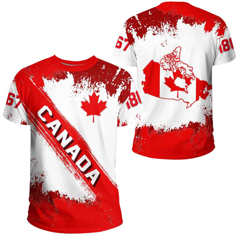 Kanada Tag T-Shirt kanadische  – Summer Clothing Women Canada Bewertung und Preis